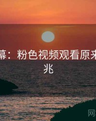 惊人内幕：粉色视频观看原来早有预兆