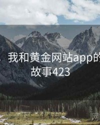 那一天，我和黄金网站app的故事 · 故事423