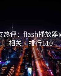 十大网友热评：flash播放器官方下载相关 · 排行110