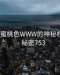 关于YSL蜜桃色WWW的神秘档案曝光 · 秘密753