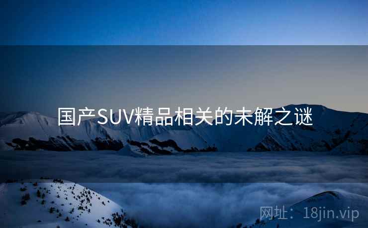 国产SUV精品相关的未解之谜 国产SUV精品相关的未解之谜