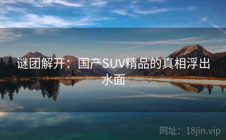 谜团解开：国产SUV精品的真相浮出水面